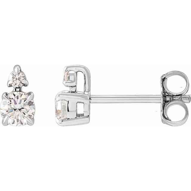 14K Gold Lab-Grown Diamond Earrings - Options Available