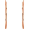 14K Yellow Gold 10 mm Endless Tube Hoop Earrings