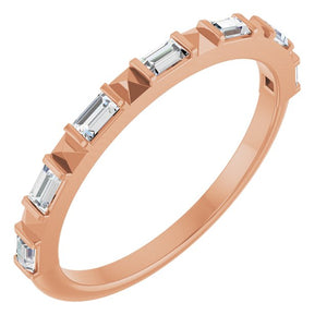 14K Gold Natural Diamond Anniversary Band - Options Available