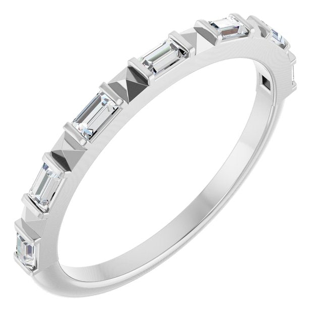 Platinum & 14K Gold Natural Diamond Anniversary Band - Options Available