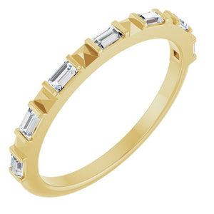 14K Gold Natural Diamond Anniversary Band - Options Available