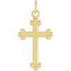 14K Yellow Cross Pendant