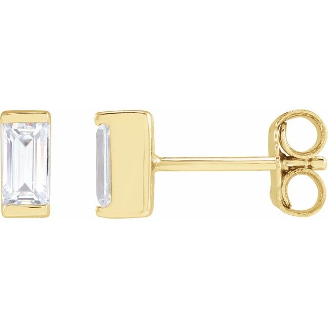 14K Yellow Gold 3/8 CTW Elegant Lab-Grown Diamond Earrings