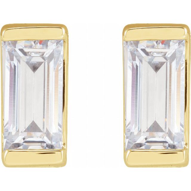 14K Yellow Gold 3/8 CTW Elegant Lab-Grown Diamond Earrings