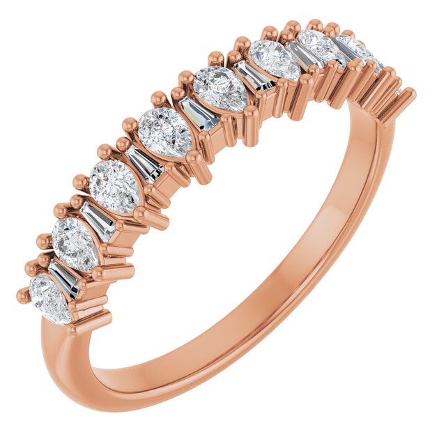 14K Gold Natural Diamond Anniversary Band - Options Available