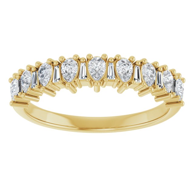 14K Gold Natural Diamond Anniversary Band - Options Available