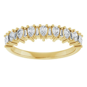 14K Gold Natural Diamond Anniversary Band - Options Available