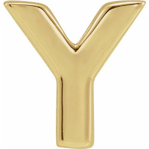 Initial Slide Pendant in 14K Gold with Alphabet Design Options