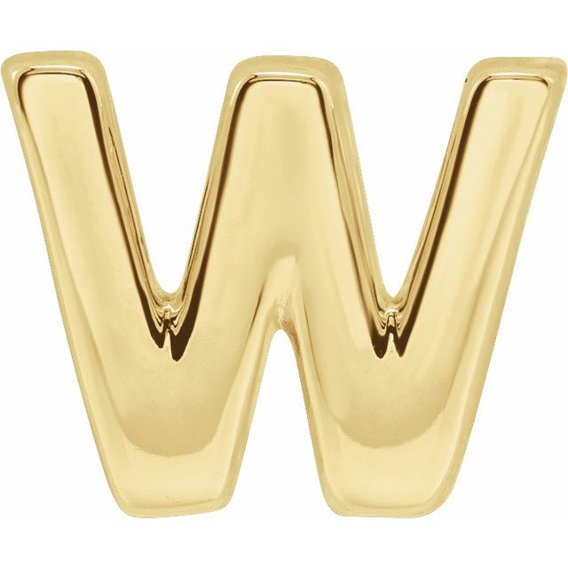 Initial Slide Pendant in 14K Gold with Alphabet Design Options