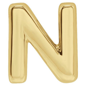 Initial Slide Pendant in 14K Gold with Alphabet Design Options