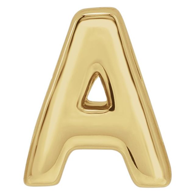 Initial Slide Pendant in 14K Gold with Alphabet Design Options