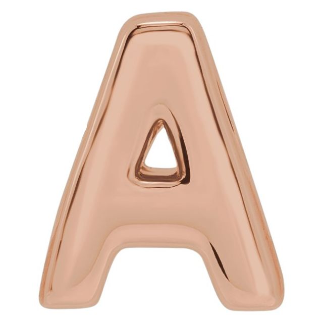14K Gold Initial Slide Pendant - Options Available