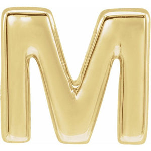 Initial Slide Pendant in 14K Gold with Alphabet Design Options