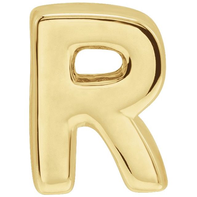 Initial Slide Pendant in 14K Gold with Alphabet Design Options