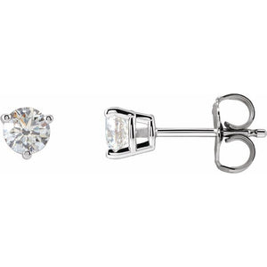 1/2 CTW Natural Diamond Round Earrings in 14K Gold