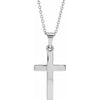 14K Rose Gold 15.23x7.38 mm Cross Necklace - Elegant Polished Design