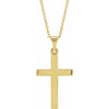 14K Rose Gold 15.23x7.38 mm Cross Necklace - Elegant Polished Design