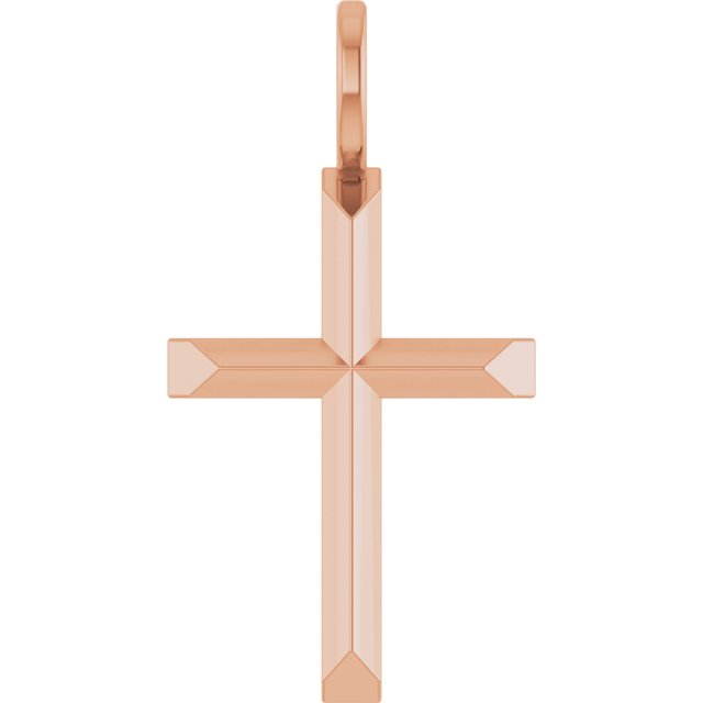 Platinum Knife Edge Cross Pendant