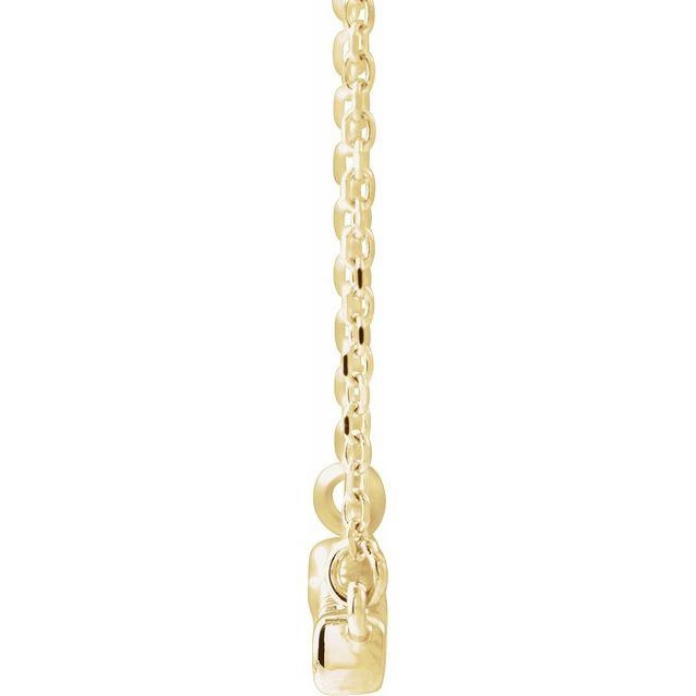 14K Yellow Gold 18" Lab-Grown Diamond French-Set Bar Necklace