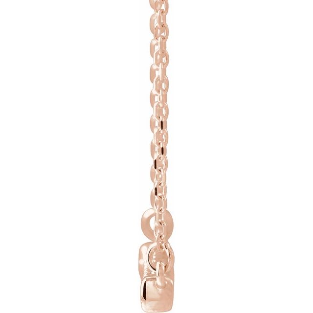 14K Yellow Gold 18" Lab-Grown Diamond French-Set Bar Necklace