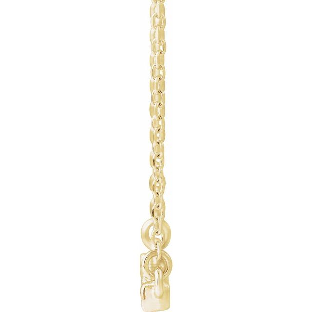 14K Yellow Gold 18" Lab-Grown Diamond French-Set Bar Necklace