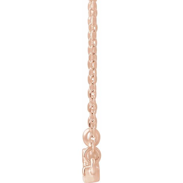 14K Yellow Gold 18" Lab-Grown Diamond French-Set Bar Necklace