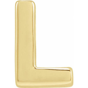 Initial Slide Pendant in 14K Gold with Alphabet Design Options