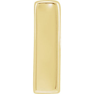 Initial Slide Pendant in 14K Gold with Alphabet Design Options