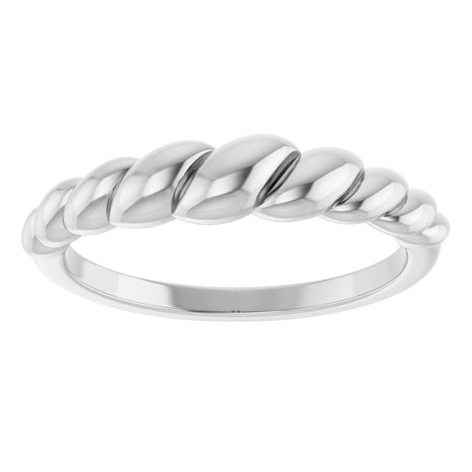Rope Dome Ring | 14K Gold, Silver & Platinum | (V2.3)