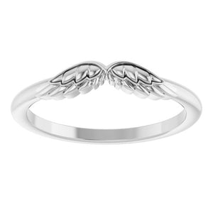 14K Gold Stackable Angel Wings Ring