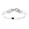 14K Gold Stackable Angel Wings Ring - Polished Design