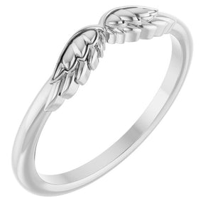 14K Gold Stackable Angel Wings Ring