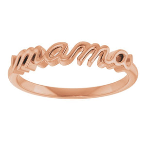 14K Gold Mama Ring - Options Available