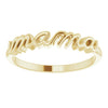 Use the Mama Ring,  14K White, Yellow, or Rose Gold to create alt text