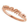 14K Gold Mama Ring - Polished Design