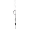 Platinum 2021 Year 27.57x7.97 mm Vertical Necklace - Elegant Commemoration