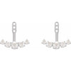 14K Gold 3.65 mm Round 1 CTW Lab-Grown Diamond Earring Jackets