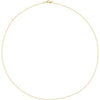 14K Yellow Gold Adjustable 1.3 mm Cable Chain, 16-18 Inch