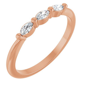 14K Gold & Platinum Natural Diamond Anniversary Band - Options Available