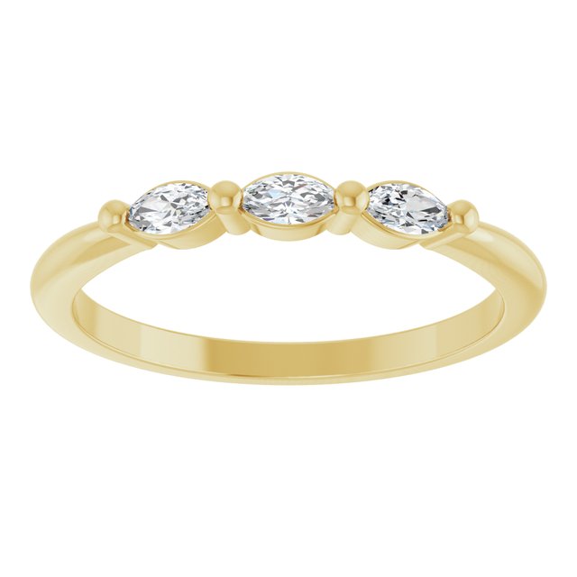 14K Gold & Platinum Lab-Grown Diamond Anniversary Band - Options Available