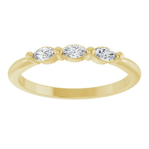 14K Gold & Platinum Lab-Grown Diamond Anniversary Band - Options Available