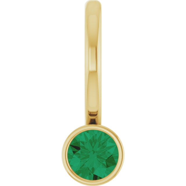 Lab-Grown Emerald, Ruby & Sapphire Pendant in 14K Gold, Platinum & Silver
