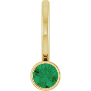 Lab-Grown Emerald, Ruby & Sapphire Pendant in 14K Gold, Platinum & Silver