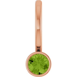 Natural Mozambique Garnet Charm Pendant in 14K Gold, Silver & Platinum