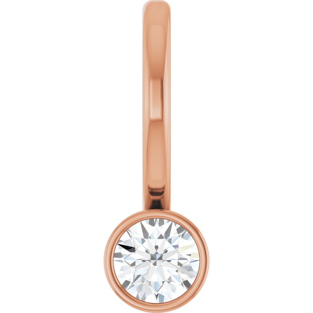 Platinum 1/10 Ct Natural Diamond Charm/Pendant
