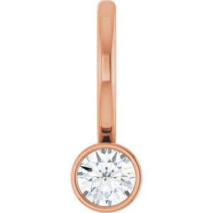 Platinum 1/10 Ct Natural Diamond Charm/Pendant