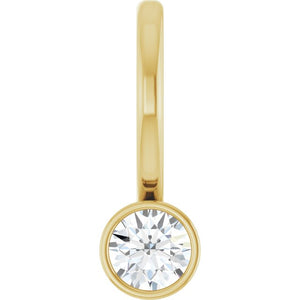 Platinum 1/10 Ct Natural Diamond Charm/Pendant