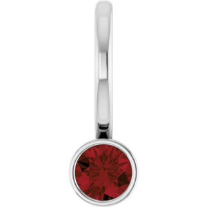 Platinum 1/10 Ct Natural Diamond Charm/Pendant