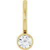 Platinum 1/10 CT Natural Diamond Bezel-Set Pendant