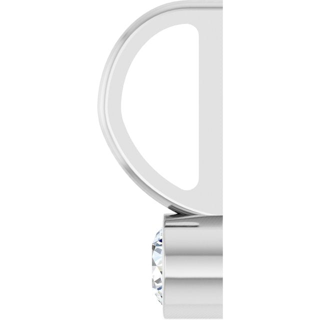 Platinum 1/10 Ct Natural Diamond Charm/Pendant
